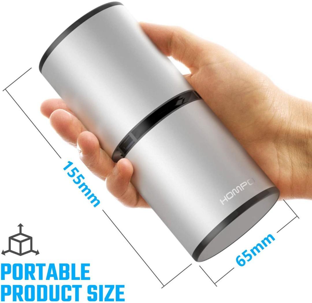 HOMPO Air Purifier Air Cleaner No Need Filter Portable Negative Ion Generator Ionizer for Car Small Room Kitchen Home Office Desktop to Remove
