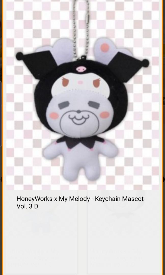 Honeyworks My Melody Kuromi Keychain Mascot Toys Games Stuffed Toys On Carousell