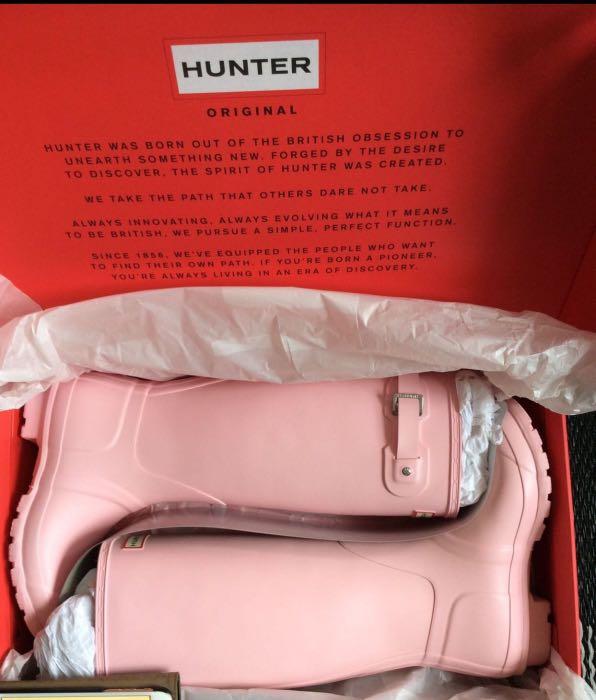 langham pink hunter boots