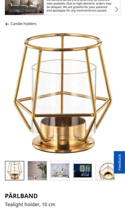 Ikea Parlband Candle Holder Home Furniture Home Decor On Carousell