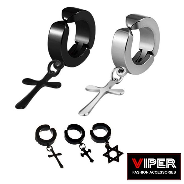 Mens earrings without discount piercing