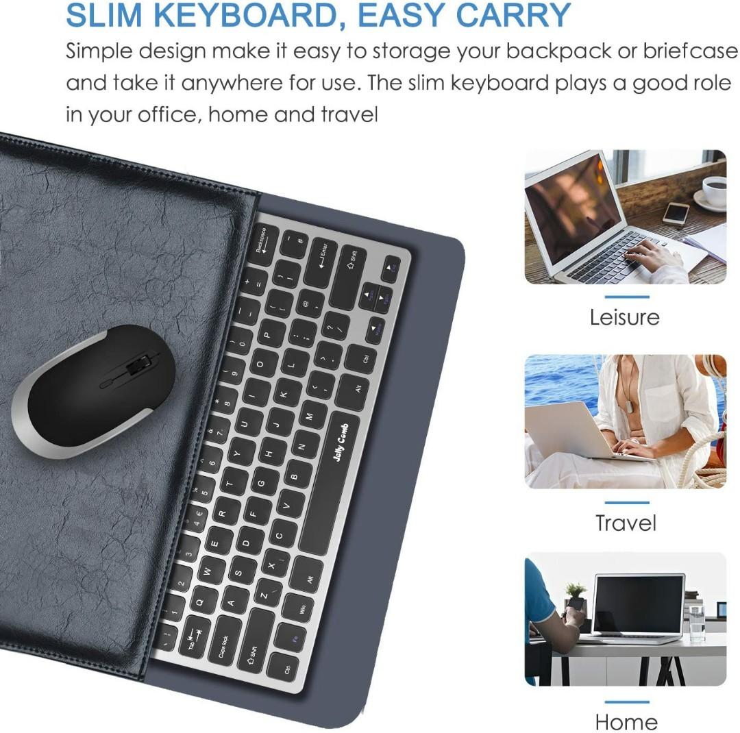 Keyboard and Mouse Set Ultra Slim, Jelly Comb KUT019 2.4G Compact