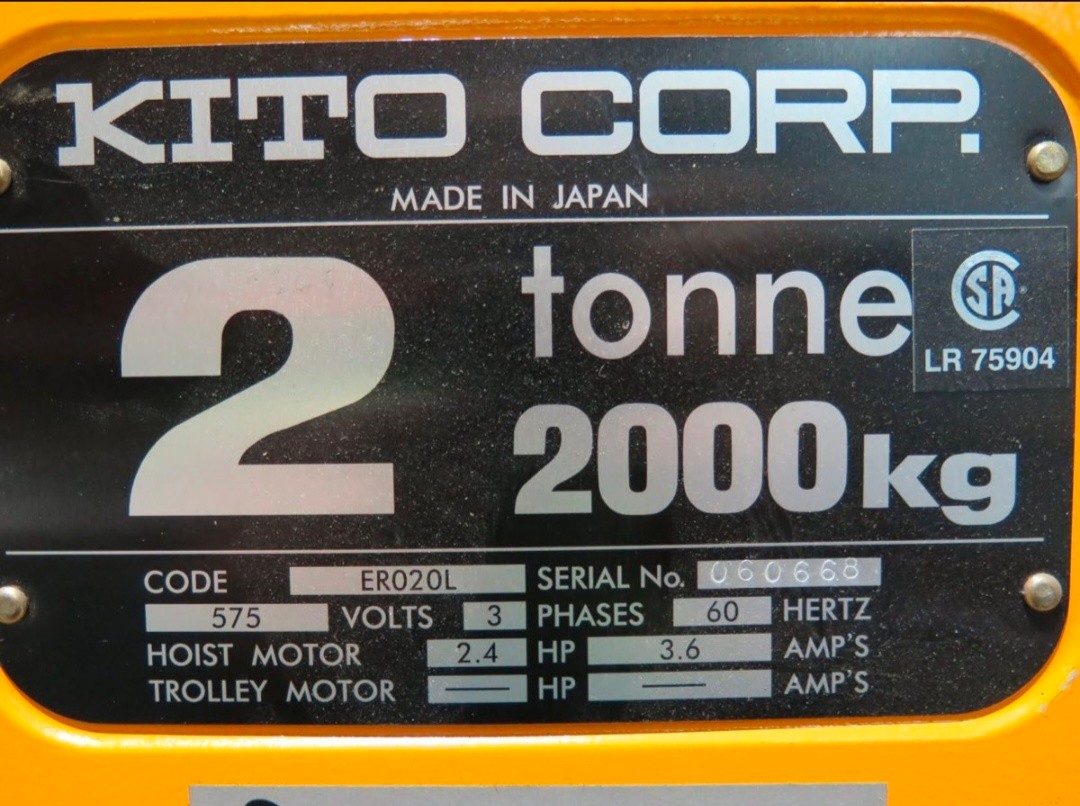 Kito Electric Chain Hoist Japan ER model, Commercial & Industrial