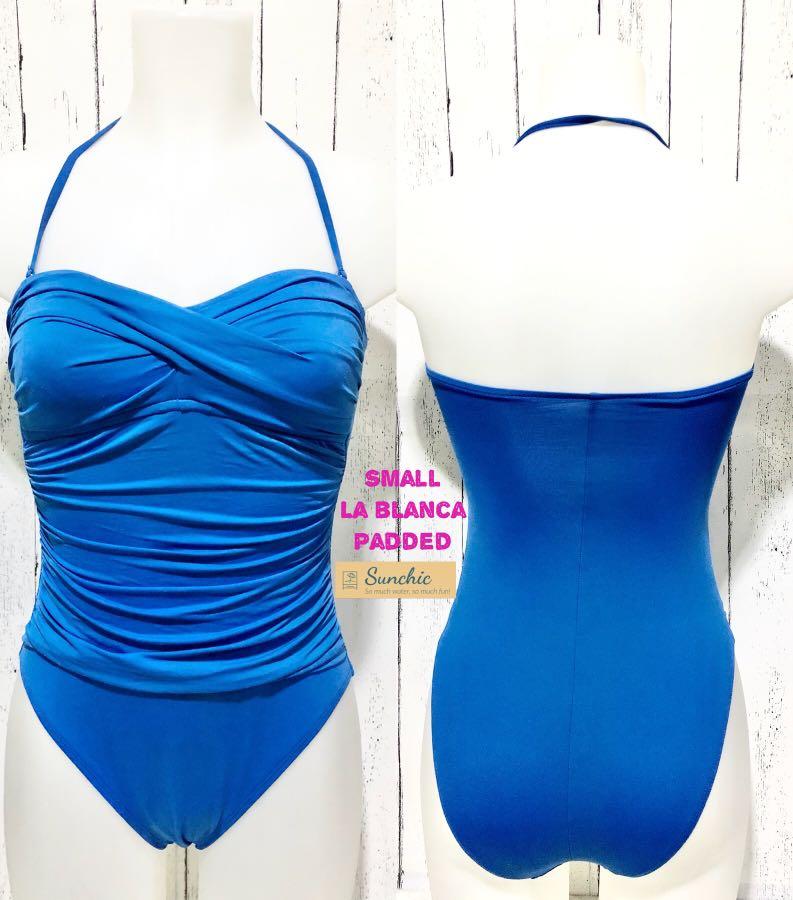 plain blue swimsuit