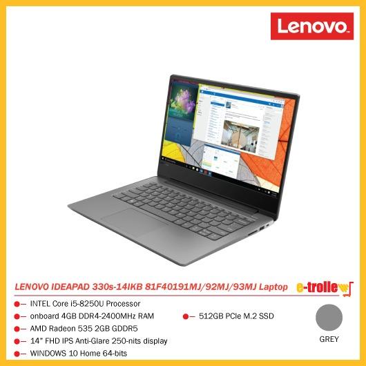 Lenovo Ideapad 330s 14ikb 81f40191mj 92mj 93mj Laptop Grey Blue Platinum Grey Electronics Computers Laptops On Carousell