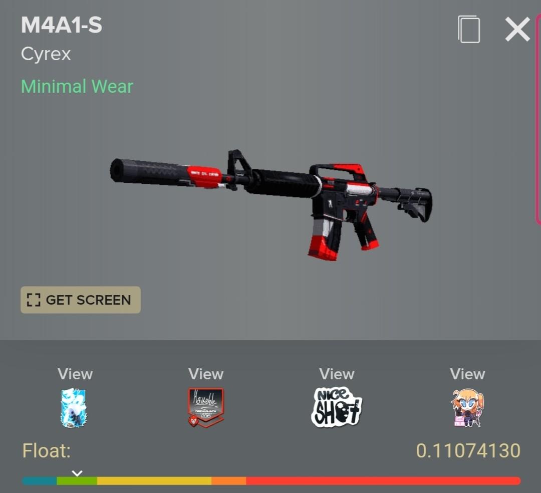 M4A1 CYREX MW NICE STICKERS, Video Gaming, Gaming Accessories, Game