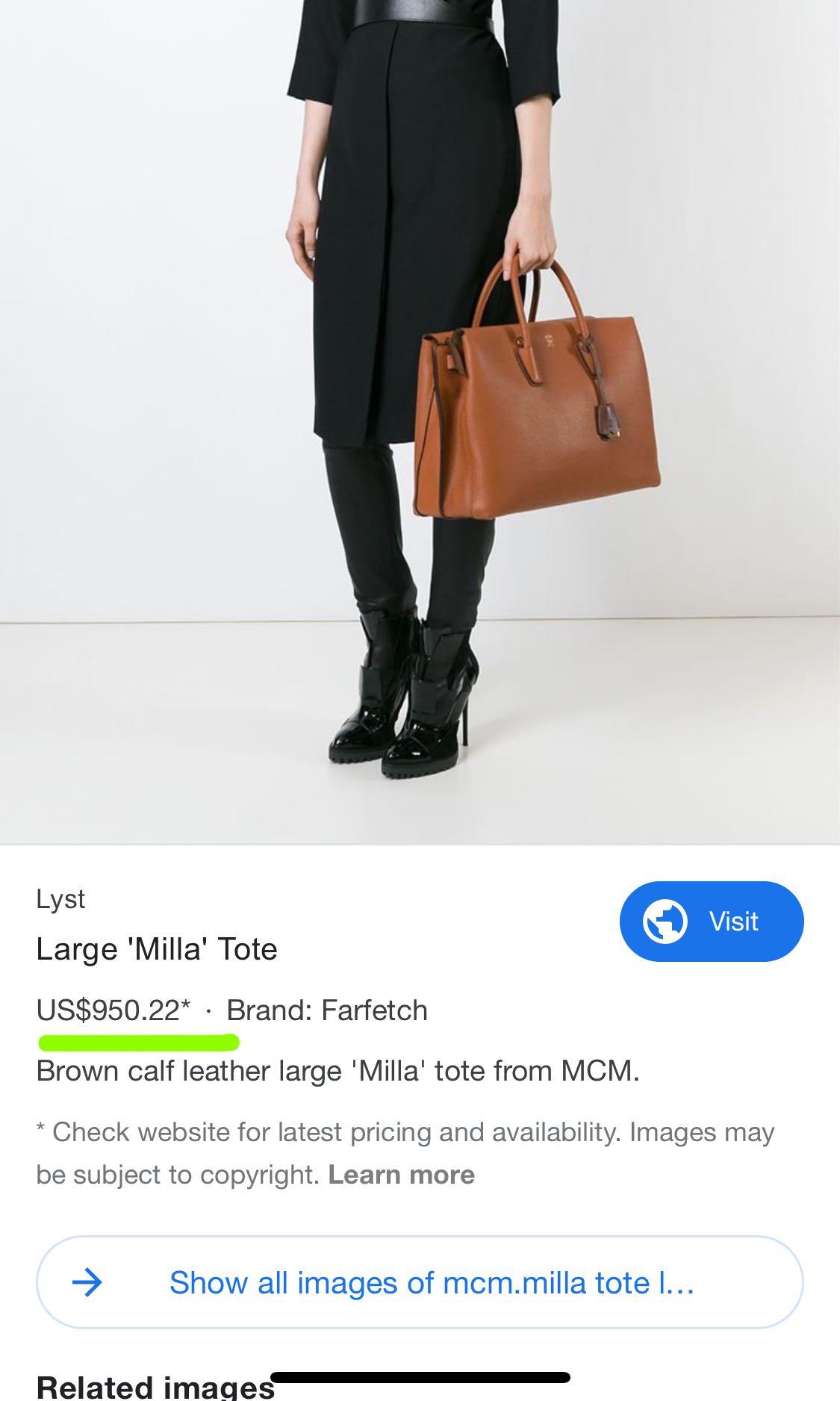 Mcm milla tote large outlet
