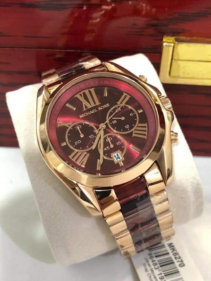 Michael Kors Bradshaw Rose Gold Red 