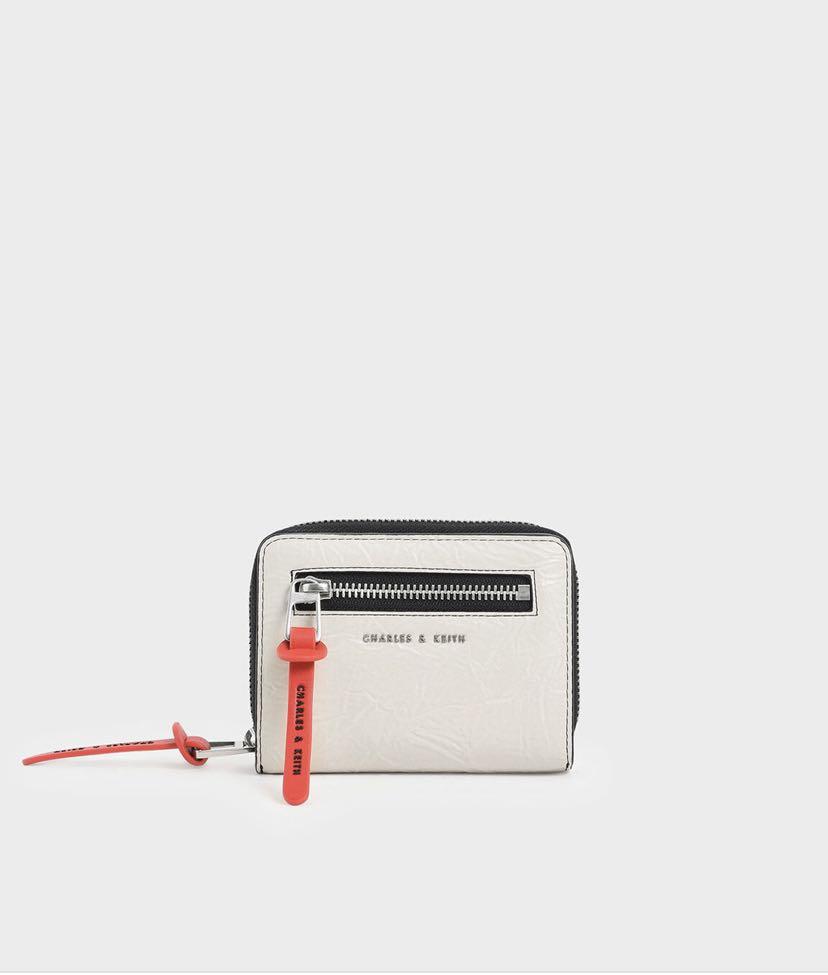 mini wrinkled effect short wallet