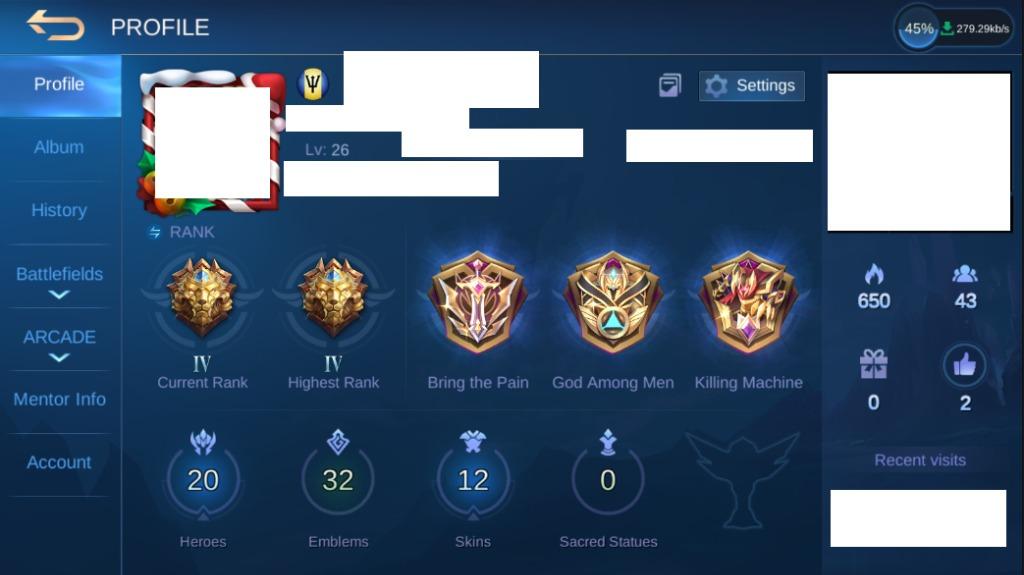 Mobile Legends Legend Iv High Wr Epic 899 Gusion Toys Games Video Gaming On Carousell