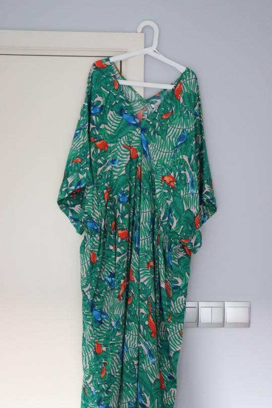 Monki belted kaftan dress shop