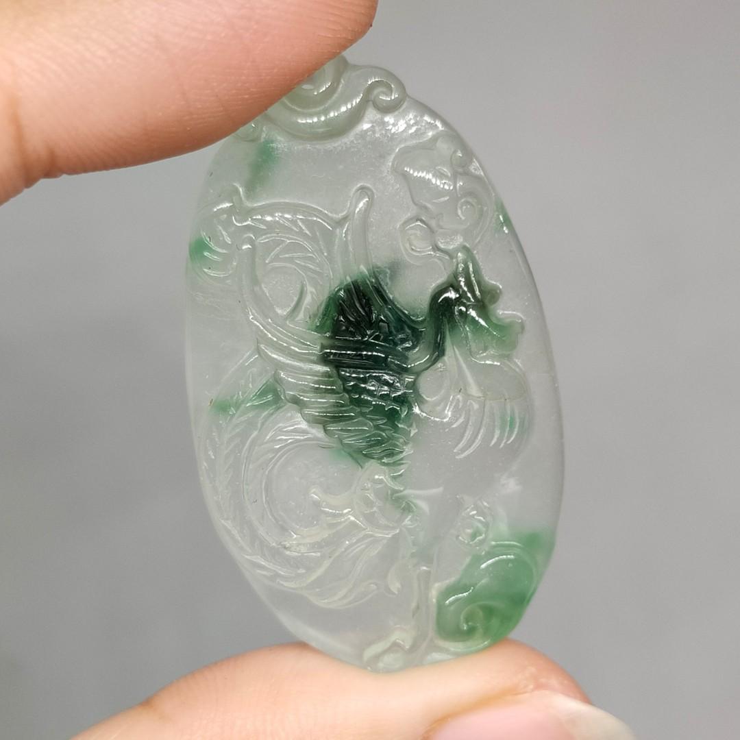 Jade phoenix store pendant