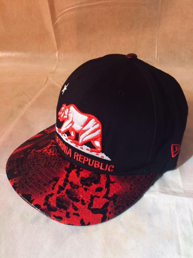 New Era California Republic Snake Skin Brim, Men's Fashion