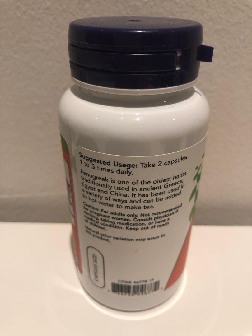 Now Fenugreek 500 mg 100 Capsules Breastfeeding Supplement, Babies & Kids, Nursing & Feeding