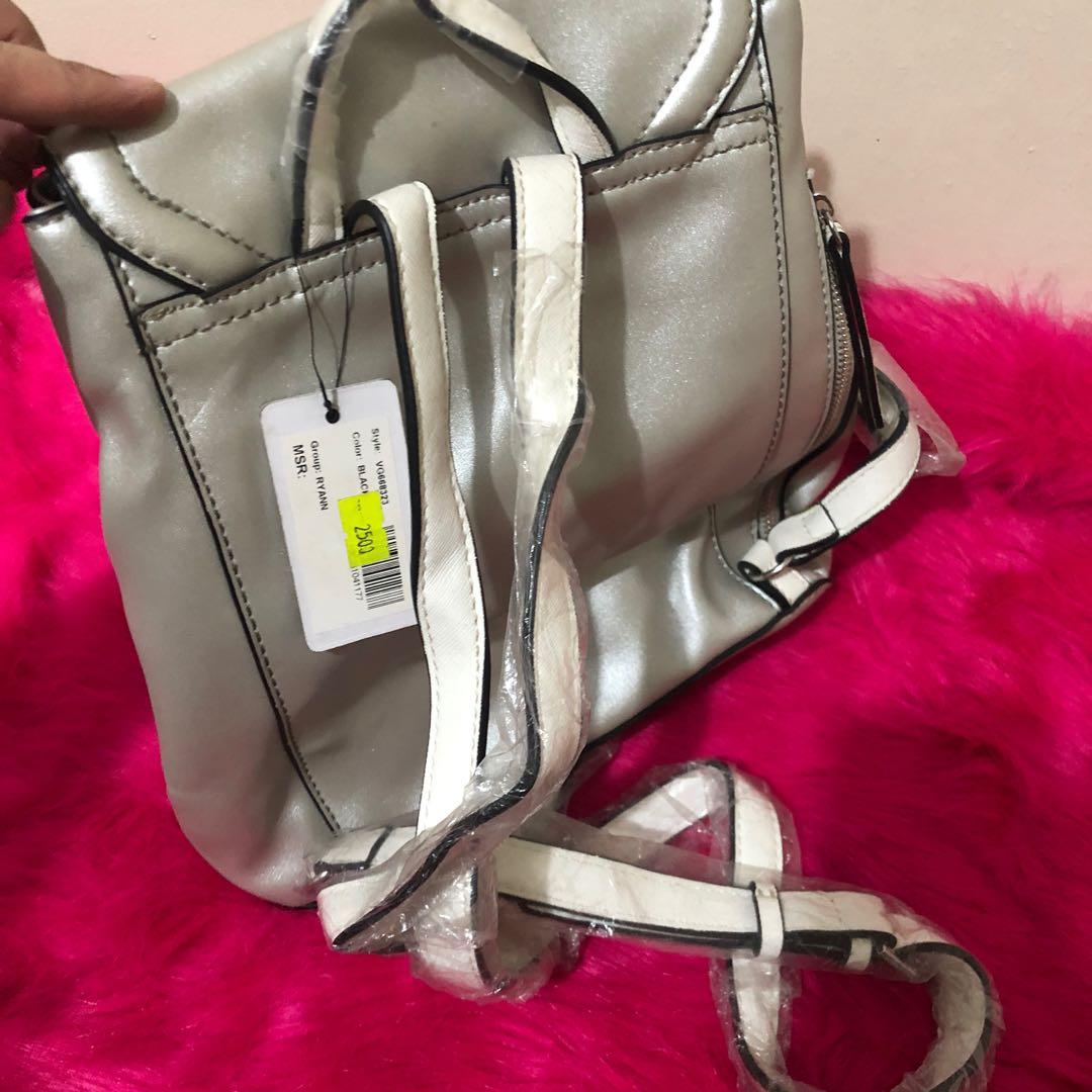 Guess silver backpack discount