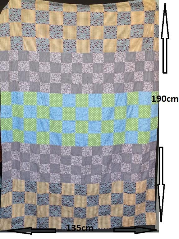 Patchwork Quilt-Pattern nine palaces (Category: Handmade Craft) located in Singapore. Submitted by weiqinembroidery (Listing ID 1011751277, Image 3). Description: Patchwork quilt- pattern nine palaces size 190cm x 135cm.