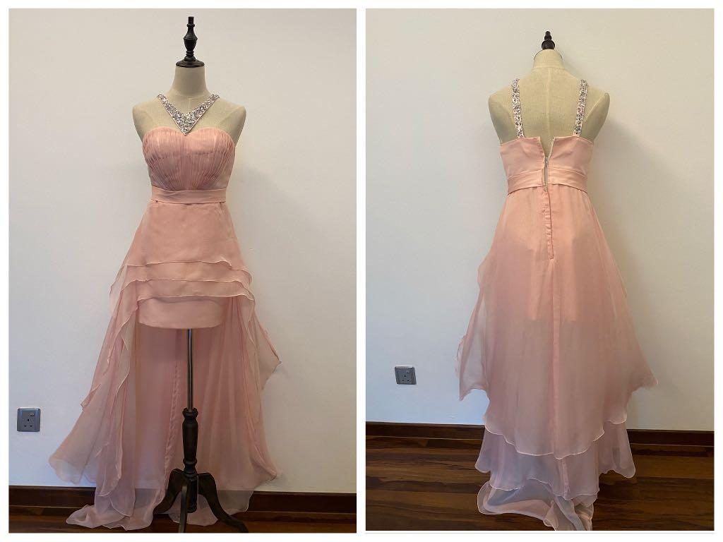 pink dinner gown