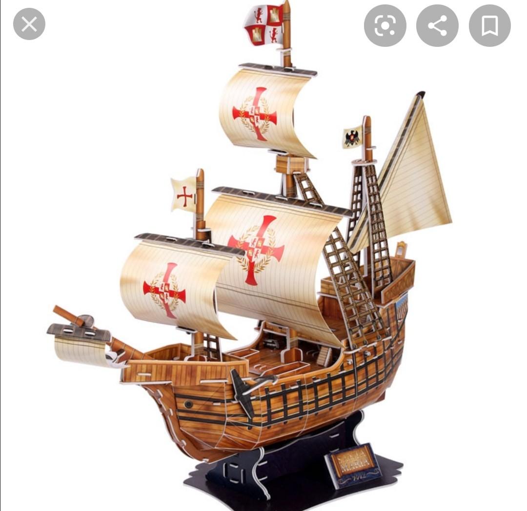 Pirate Ship 3d Cubic Fun Coloring Puzzle Toys Games Board Games Cards On Carousell