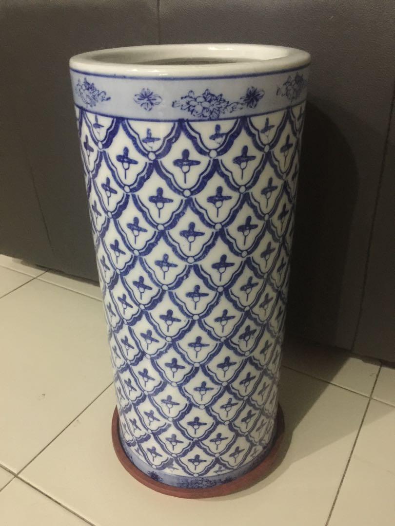 ceramic umbrella holder on Porcelain Vase Umbrella Holder Furniture Home Decor Others On Carousell