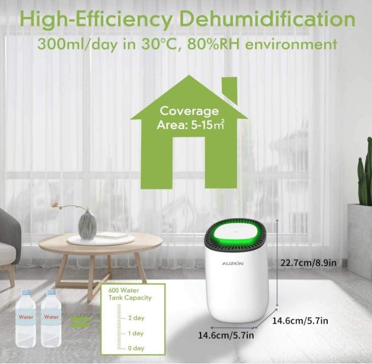 Pl Auzkin Dehumidifier 600ml Portable Damp Air Dehumidifiers Auto Off Air Purifier Removing Damp And Mold For Home Kitchen Garage Wardrobe Basement Home Appliances Cooling Air Care On Carousell