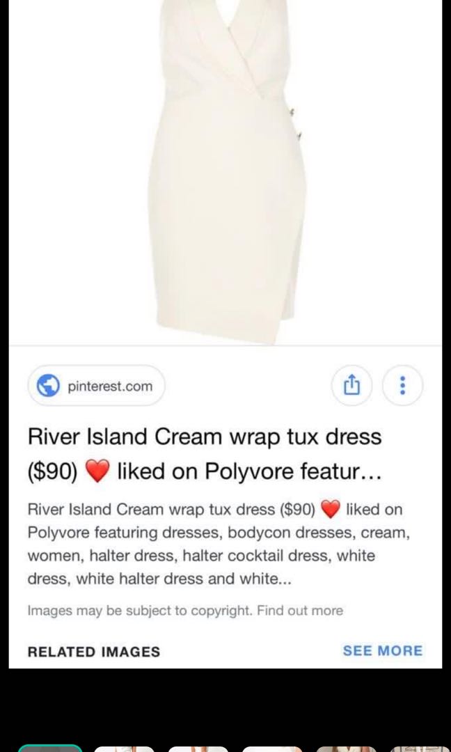 river island white tux dress
