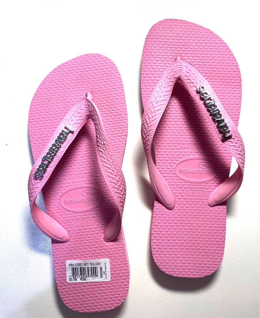 Rose pink Havaianas slippers with 