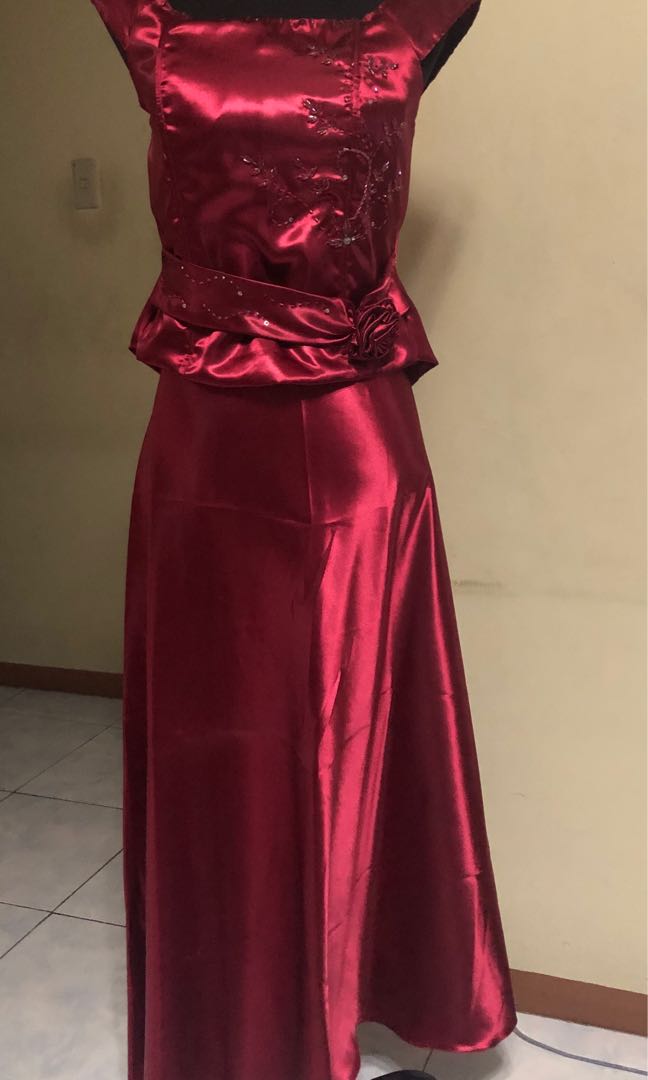 silky long dress