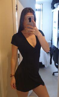 Size M Black Sretch Mini Dress