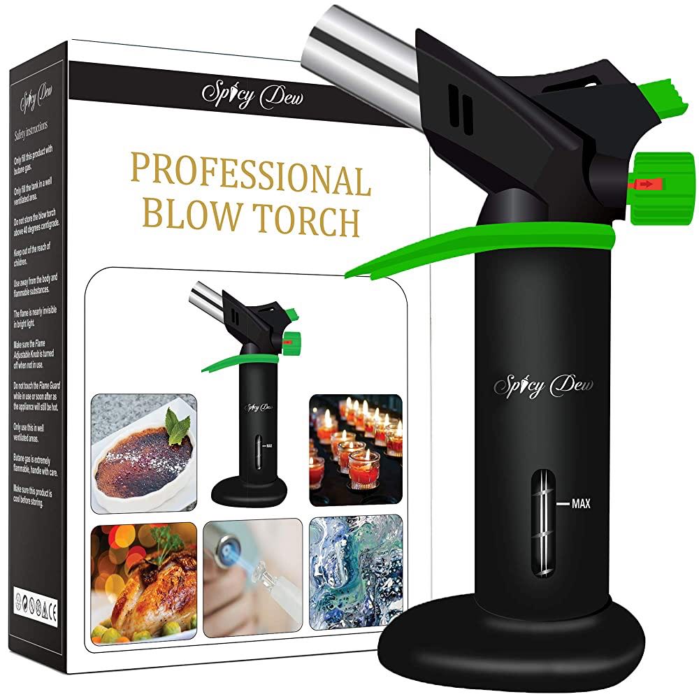 Spicy Dew Blow Torch Creme Brulee Torch Refillable Professional