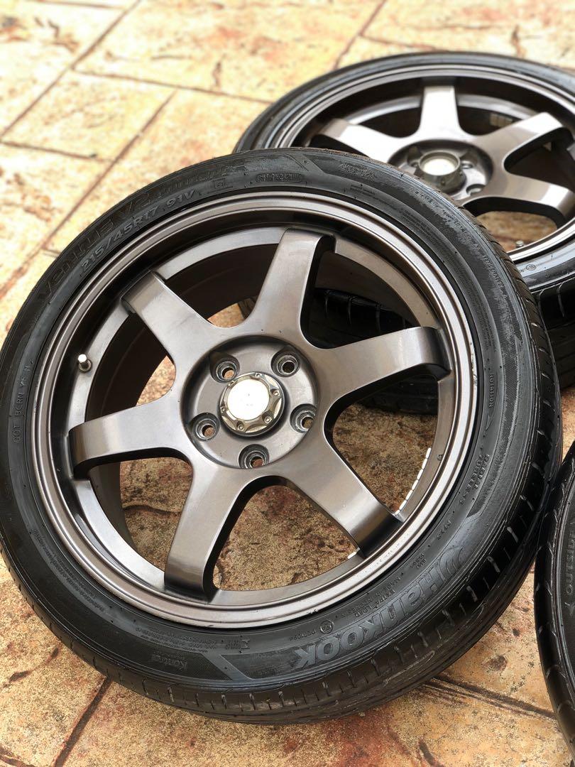 Sport Rim TE37 SL 17x7JJ 5X114.3 ET42, Auto Accessories on Carousell
