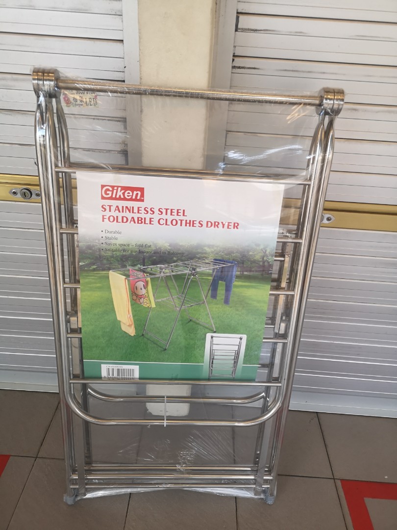 Stainless Steel Foldable Clothes Dryer Furniture Home Living Bathroom Kitchen Fixtures On Carousell