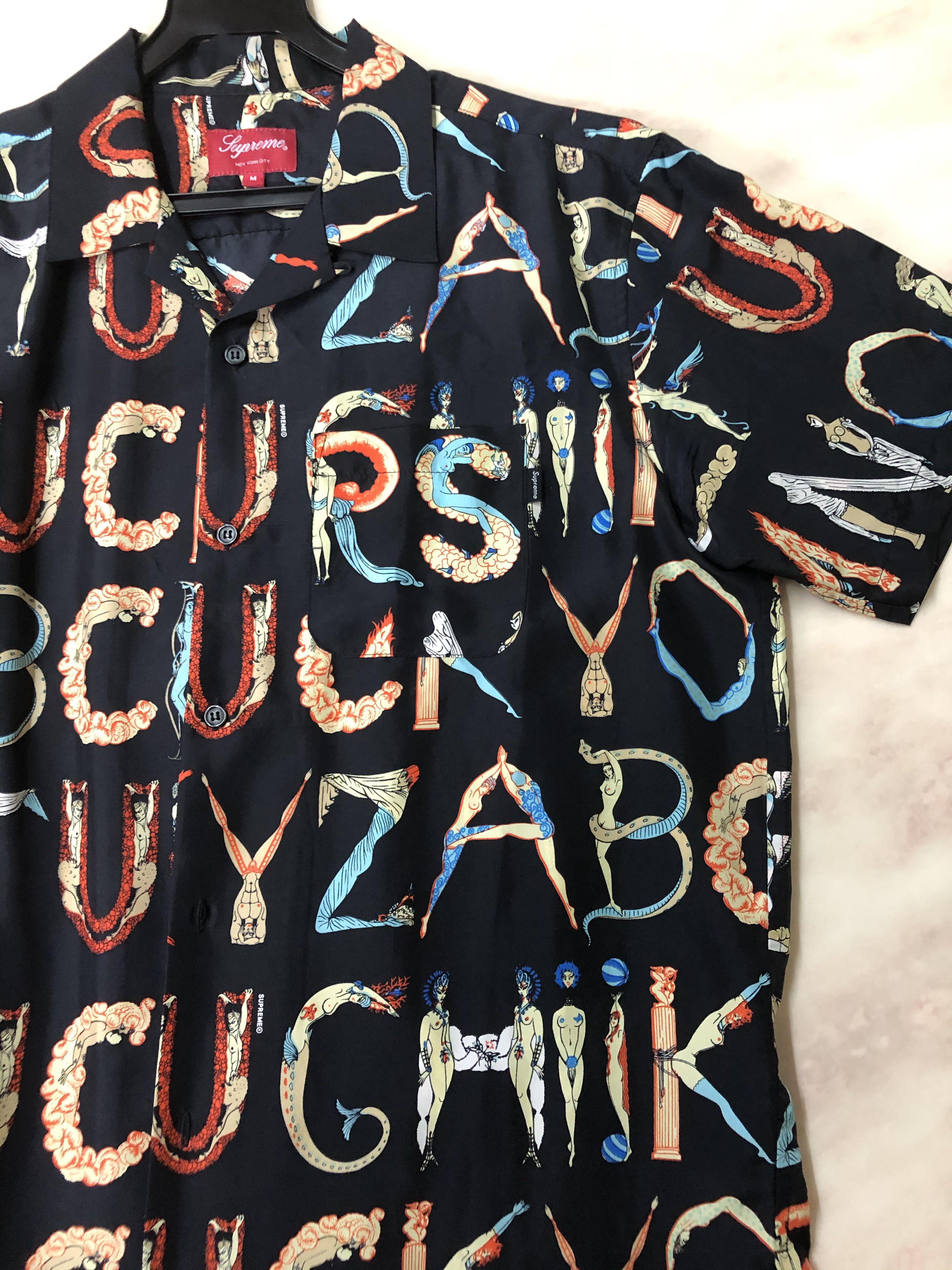 Supreme alphabet silk shirt, 女裝, 上衣, T-shirt - Carousell