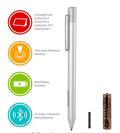 Surface 19 Pen Active Stylus Pen Microsoft Stylus Pen For Surface Pro 6 Pro 5 Pro 4 Pro 3 Surface Laptop 2 Surface Book 2 Book 1 Surface Go 1024 Level Pressure Sensitivity Platinum Electronics Others On Carousell