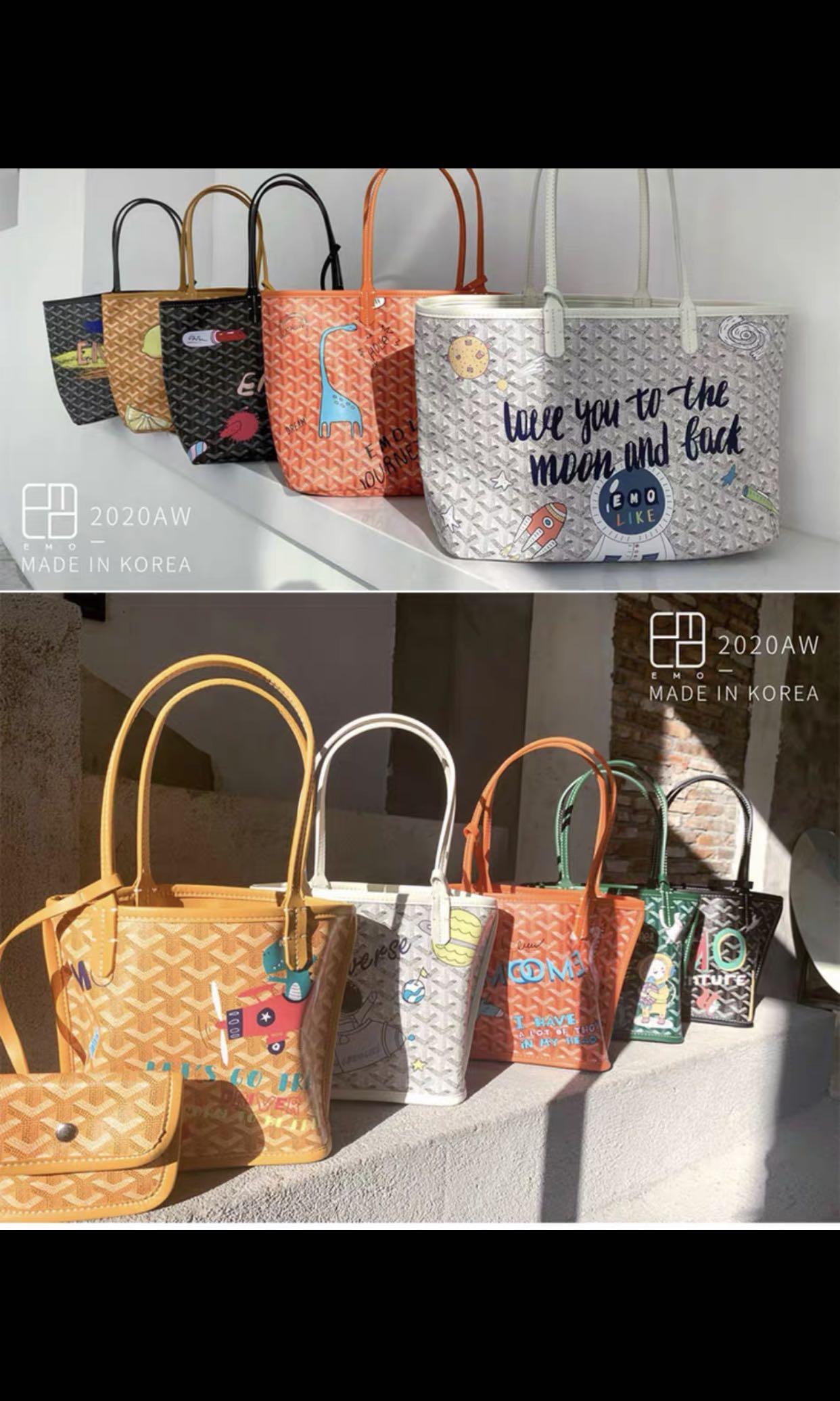 Emo Goyard Print Tote Bag Fall Winter Limited Edition Women S Fashion Bags Wallets Handbags On Carousell