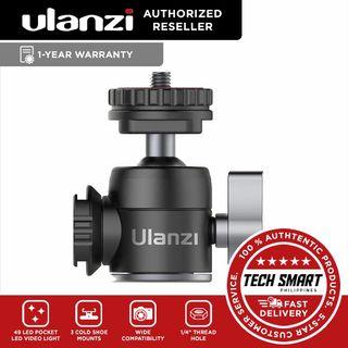 ULANZI U-60 Dual Cold Shoe Ballhead for DSLR Camera Camcorder Tripod Monopod