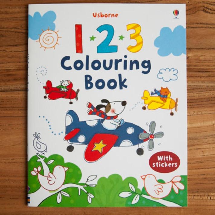 Usborne Kids Colouring Books With Stickers Books Stationery Children S Books On Carousell