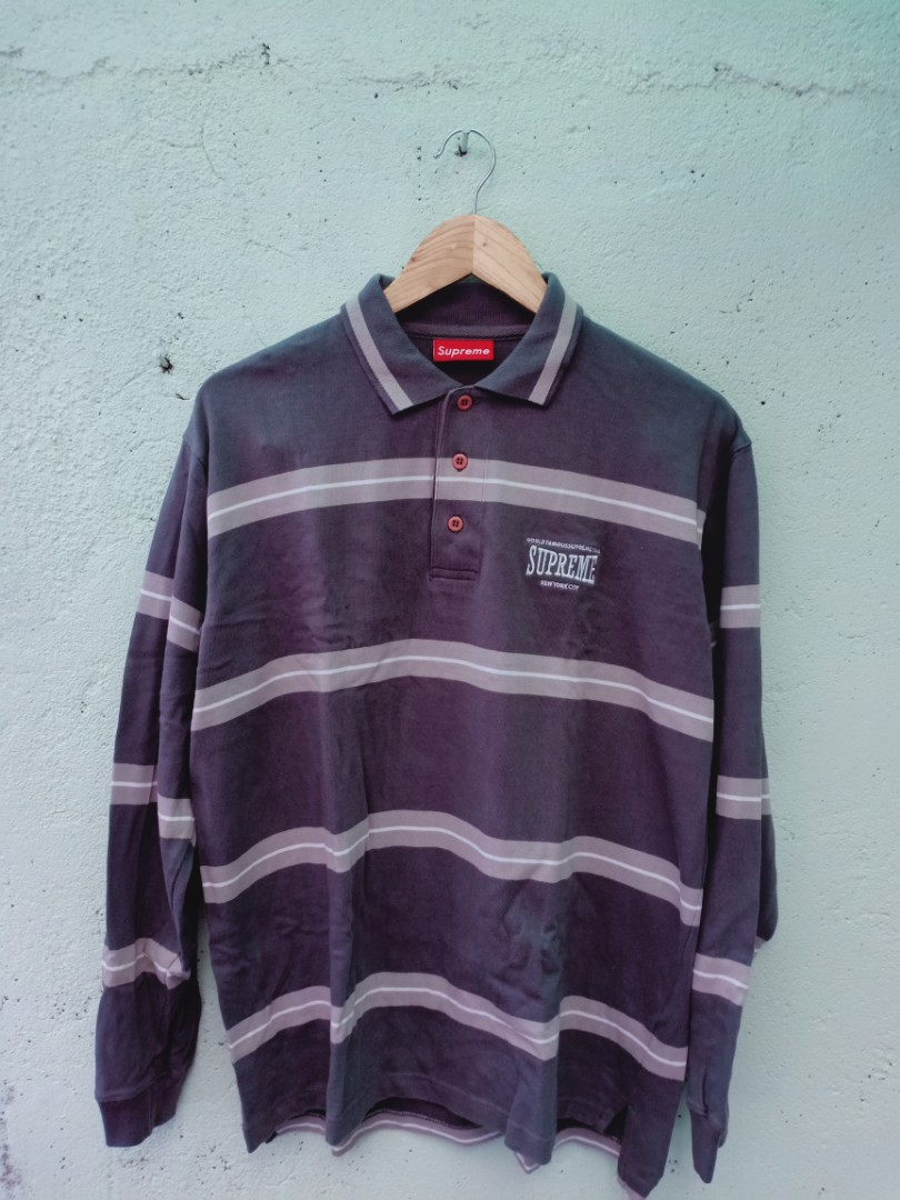 Vintage Supreme World Famous Rugby Shirt, Men's Fashion, Tops & Sets