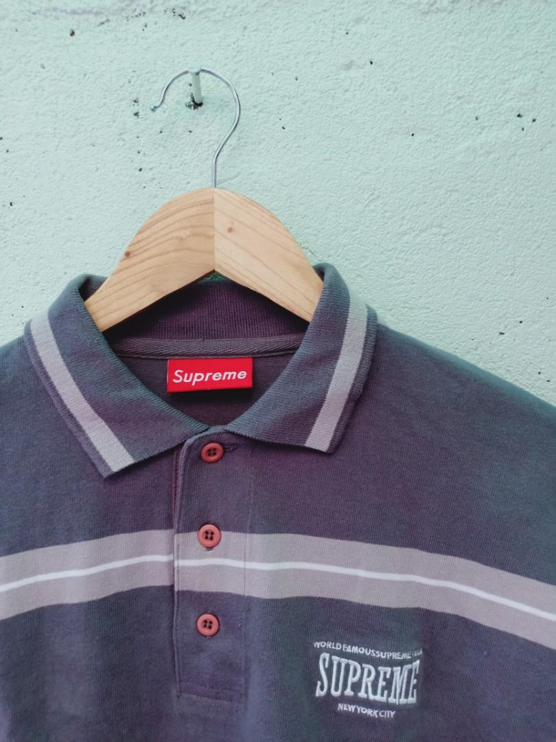 Vintage Supreme World Famous Rugby Shirt, Men's Fashion, Tops & Sets