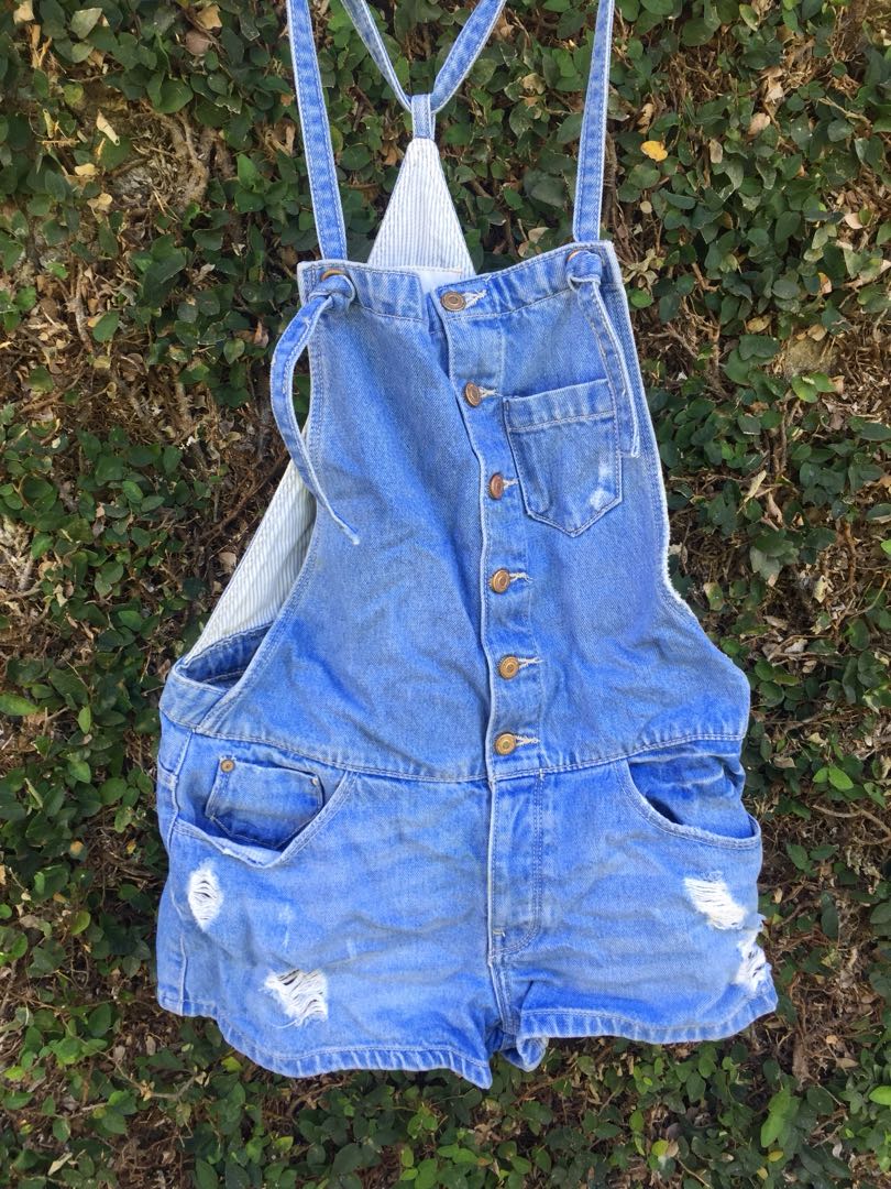 Zara Denim Jumper, Women's Fashion, Dresses & Sets, Jumpsuits on Carousell