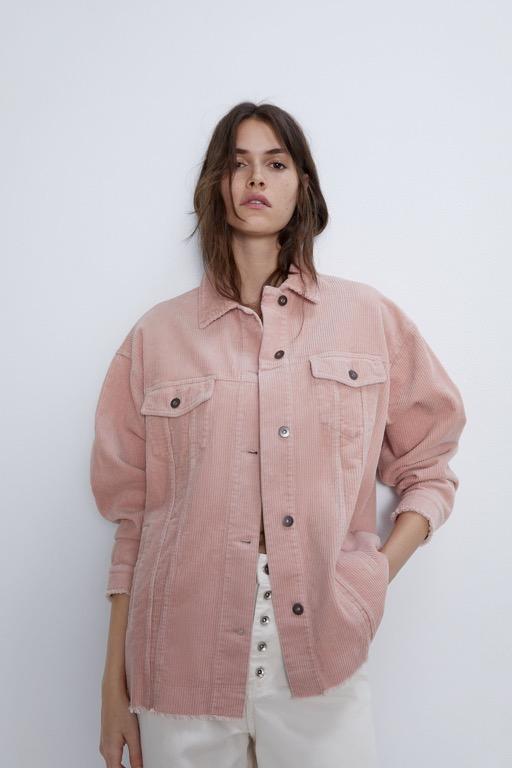 Zara oversized new arrivals corduroy jacket