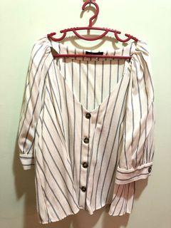 Zara striped cropped top