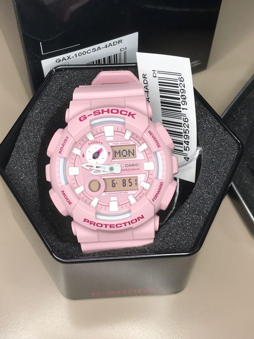 100 Authentic Casio G Shock G LIDE Pink GAX 100CSA 4A . GAX 100 gax100 Watch