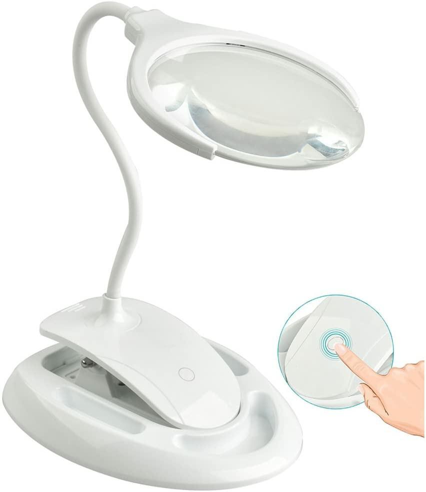 1894 3x 8x Illuminated Desk Table Led Lamp Magnifying Glass Rechargeable Magnifier With Light For Crafts Hobbies Inspection Reading Jewelry Design And More Electronics Others On Carousell
