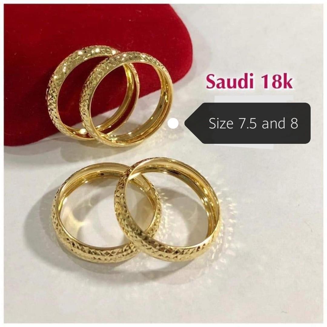 18k saudi gold wedding ring sale