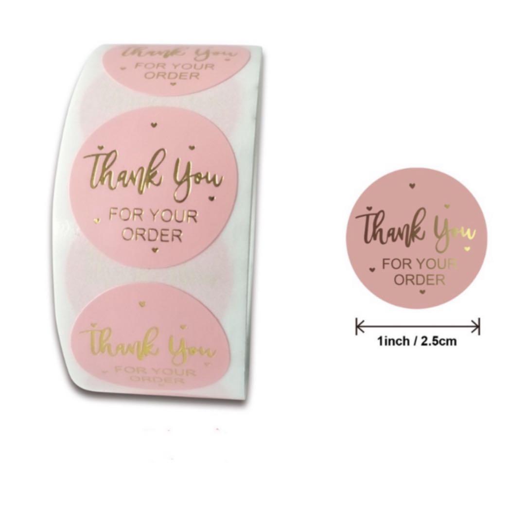 2 5cm Thank You For Your Order Stickers Design Craft Others On Carousell