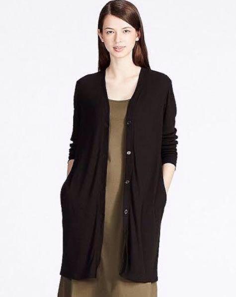 ribbed maxi cardigan