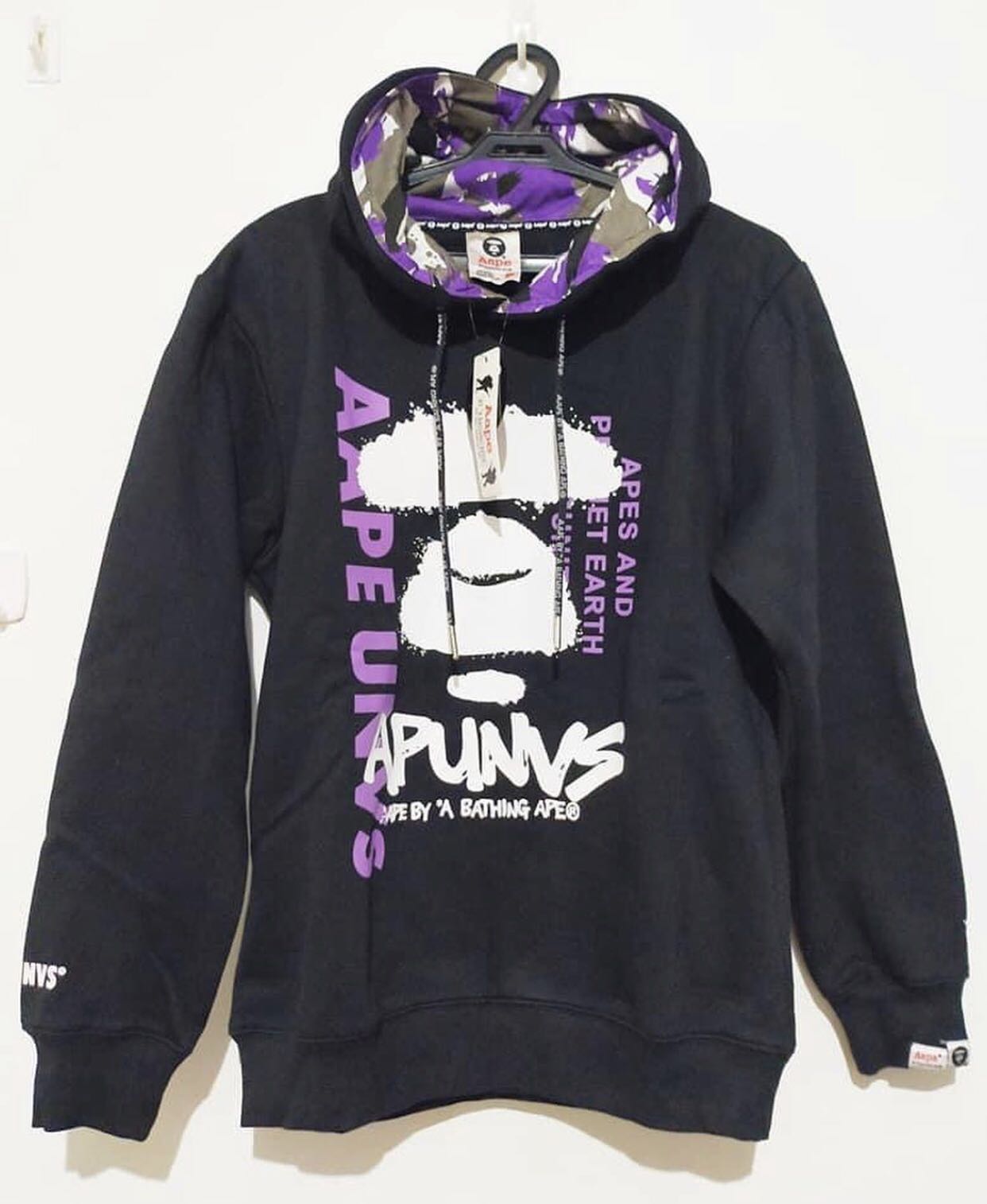 Aape hoodie black clearance