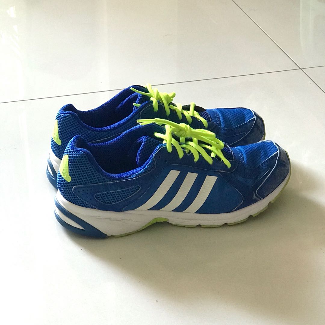 Adidas blue neon yellow shoes hot sale