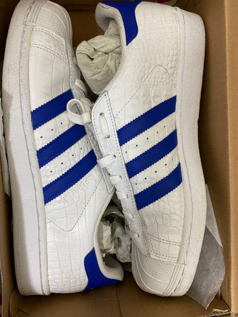 adidas superstar mens blue stripes