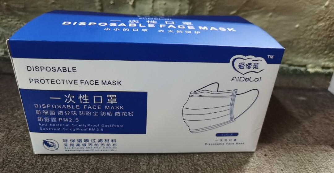Aidelai 3 Ply Face Mask Health Beauty Perfumes Nail Care Others On Carousell